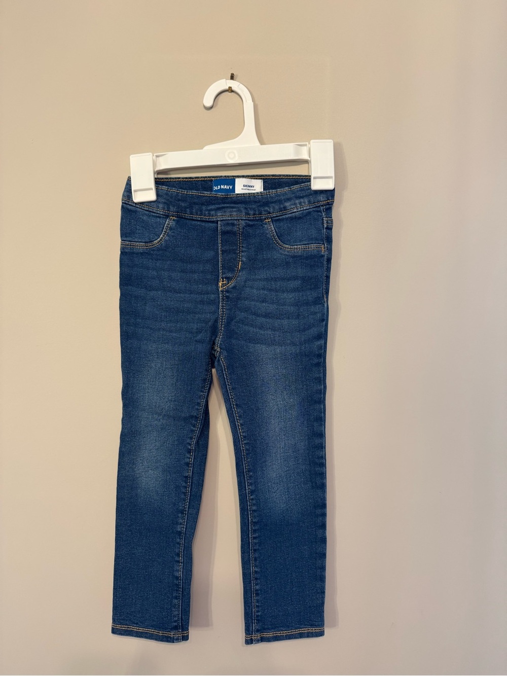 Old Navy Skinny Pull-On Jeans Medium Wash Adjustable Waist